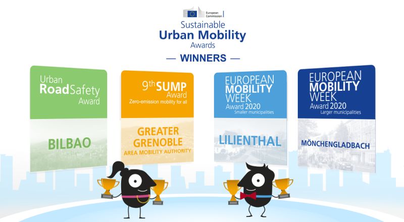 Bilbao, Grenoble, Lilienthal, and Mönchengladbach win European sustainable mobility awards